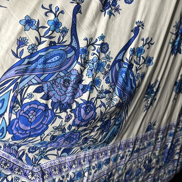 NWT Vintage Spell & the Gypsy Hotel Paradiso Strappy Maxi Dress in Bluebird LG - Picture 9 of 14